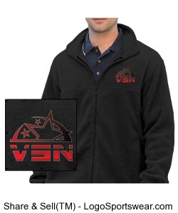 VSN Embroidered Mens 8 oz. Full-Zip Fleece Jacket Design Zoom